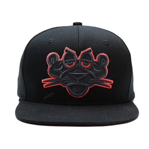 Black pink panther embroidered - pink,